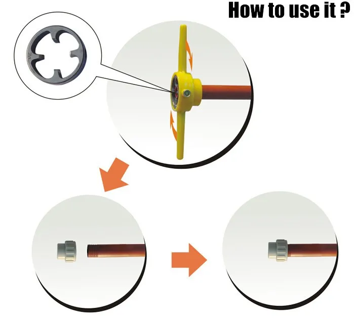 6pcs Npt Die Set Pvc Plastic Pipe Threading Tools Set Buy Die Set,Pvc