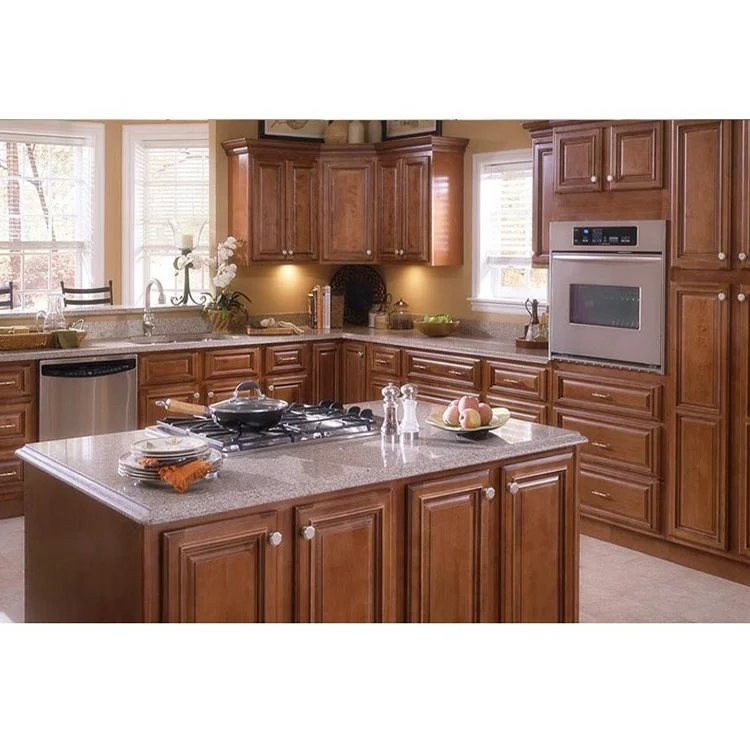 Classic Style Kitchen Cabinet With Granite Center Island Kitchen