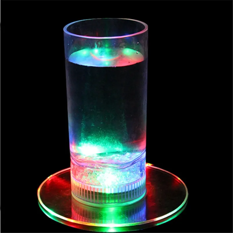 Led Coaster Light For Night Party,Led Light Drink Bottle Coasters,Blank