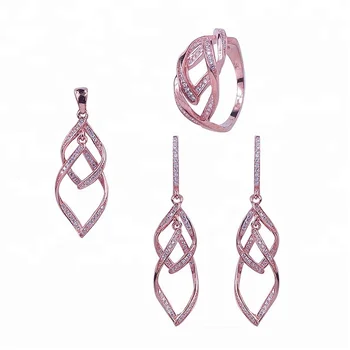 Fashion Dubai Luxury Infinity Symbol 925 Sterling Silver Wedding Set Fashion Dubai Luxury Infinity Symbol 925 Sterling Silver Wedding Set Rose Gold Jewelry