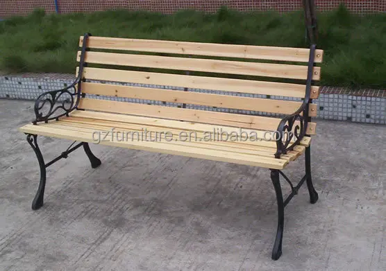 Outdoor Patio Cast Iron And Wood Garden Bench Buy Cast Iron And