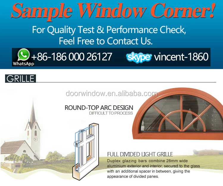 Factory direct selling old arched windows for sale moon window shade shaped shades