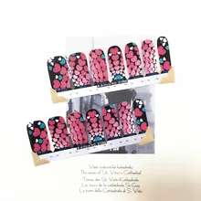 Pink Heart Sexy Nail Arts Sticker 14 pcs set Waterproof Nail Decal Art Sticker Gel Polish