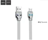 HOCO U14 Steel Man One Pull One Charging Cable Micro Coaxial All in One USB Data Cable