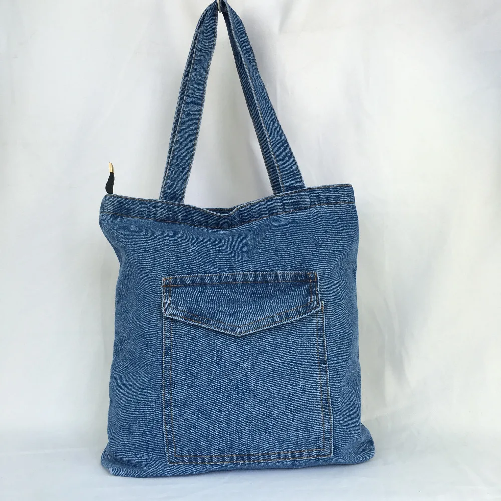 Online Shop China Wholesale Durable Denim Tote Shopping Bags With Logo - Buy Tote Shopping Bags ...