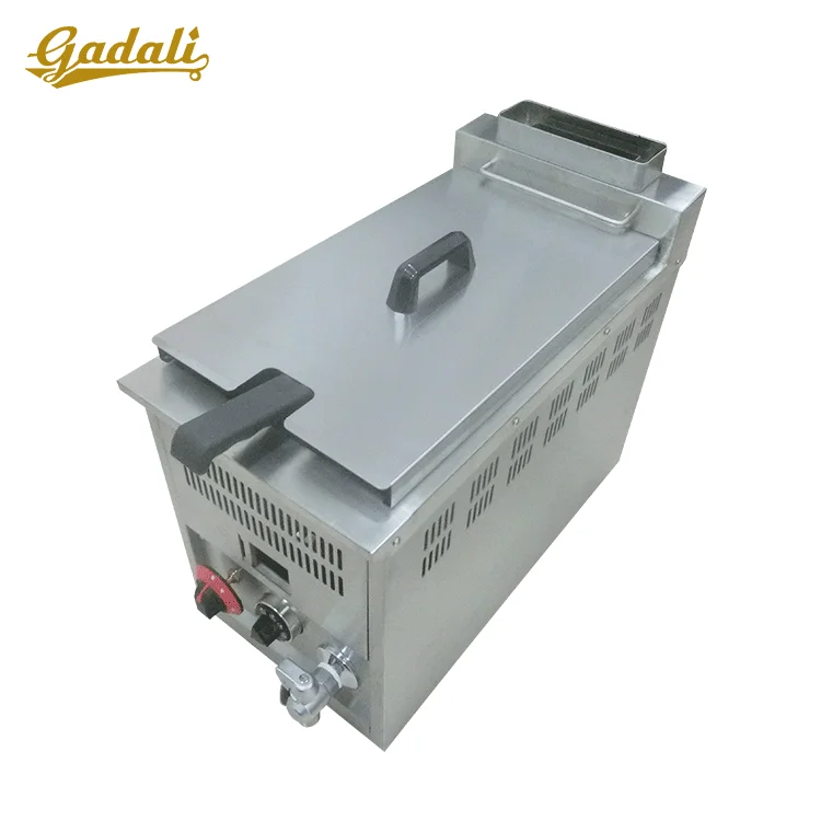 Commercial Industrial Used Restaurant Deep Fryers Automatic Single Basket Gas Deep Fryers