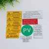 Factory price customized high quality engraved solar ABS warning labels