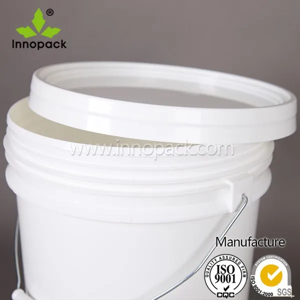 White Food Grade 5 Gallon Pp Plastic Bucket With Lid Not Include Gasket