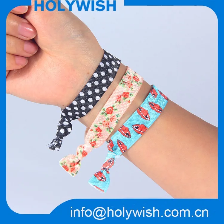 Fashion Lace Hair Ties Custom Printed Elastic Wrist Band Buy Elastic