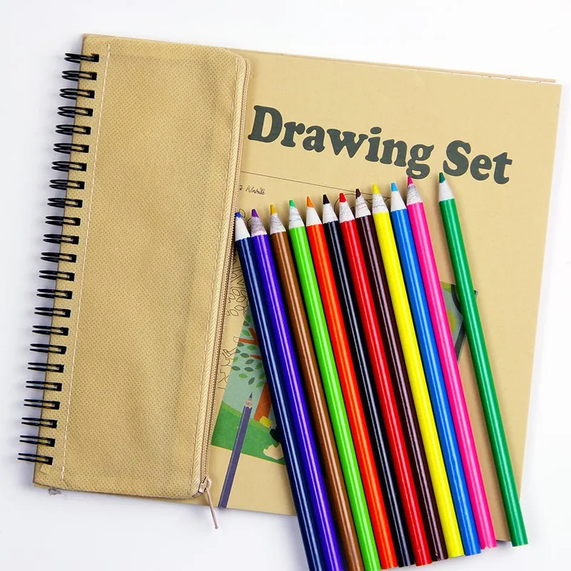 Coloring Book Stationery Set With Recycled Newspaper Pencils For Kids Drawing Buy Coloring