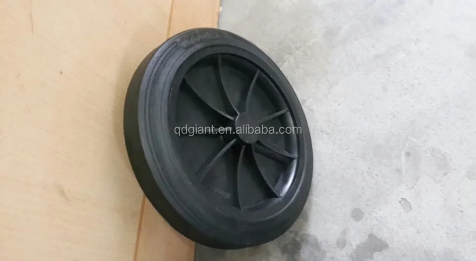 China cheap garbage bin wheels 8'' solid rubber wheel