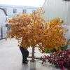 PU bark Fabric leaf fake artificial potted maple tree in bonsai