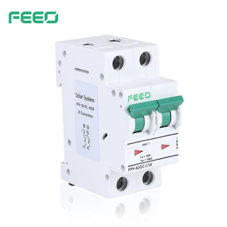 Industrial Grade 1000V Rating w//DIN RAIL Solar DC Circuit Breaker MCB