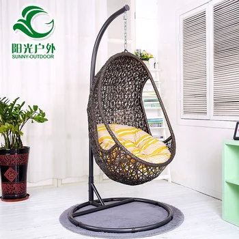Popular Outdoor Rattan Single Hanging Chair Wicker Swing Egg Chair For Bedroom Buy Indoor Hanging Swing Egg Chair Hanging Wicker Egg Chair Living