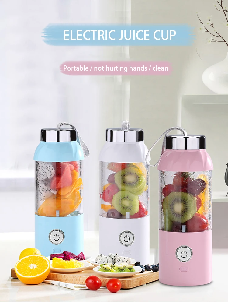 USB Electric Safety Juicer Cup, Fruit Juice mixer, Mini Portable  Rechargeable /Juicing Mixing Crush Ice Blender Mixer