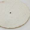 12 Inch Stitched Sisal Cotton Buff For Brass