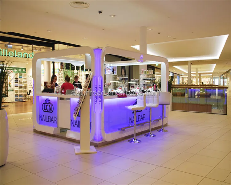 Customized hot sale used nail salon furniture in mall