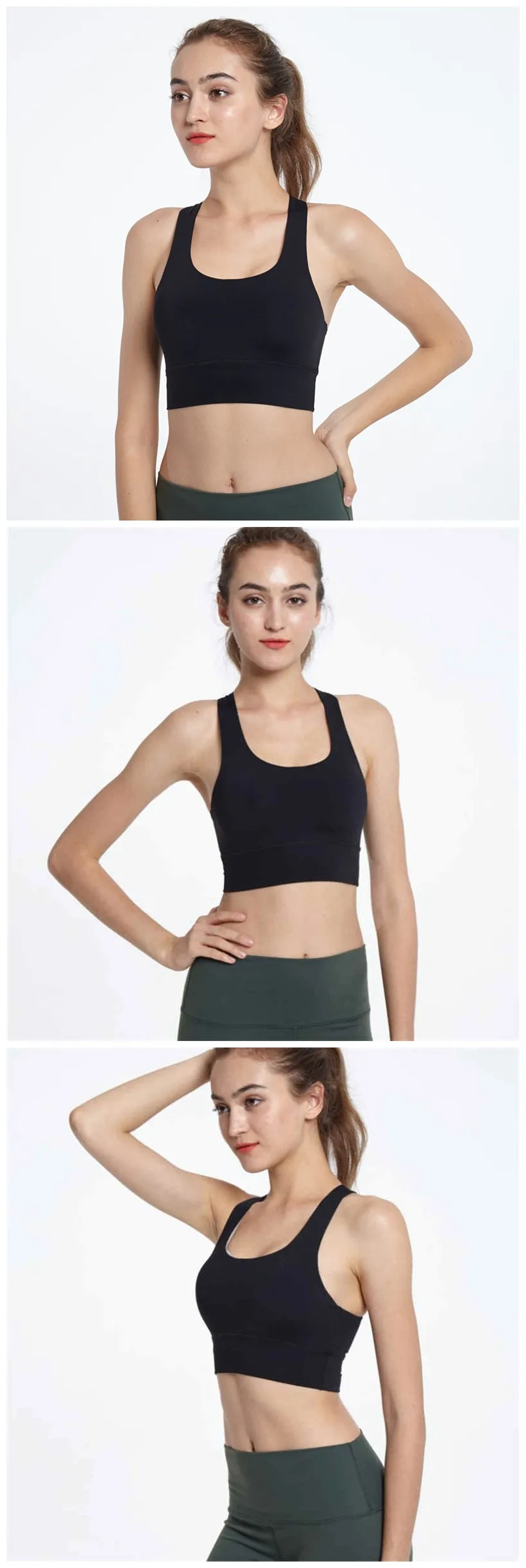 New Design Quick Dry Breathable Shockproof Underwear Women Fitness Sports Bra