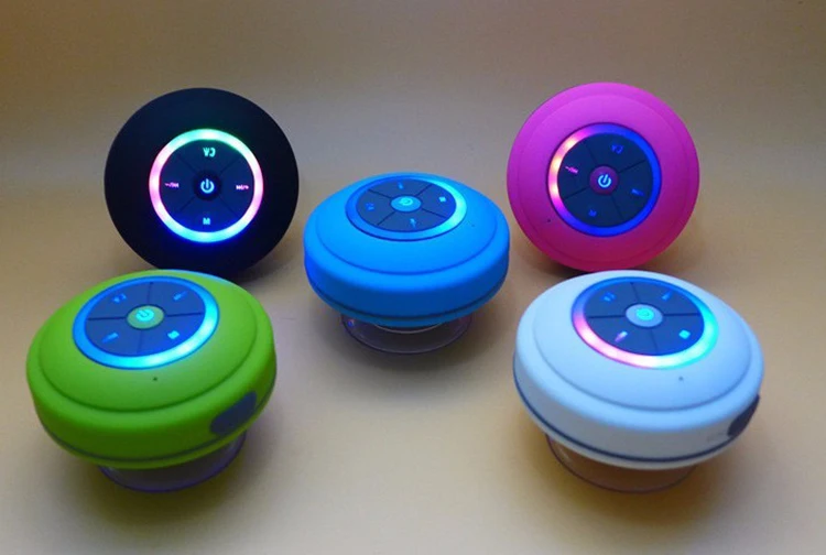Waterproof bt shower speaker RGB led speaker with suction speaker - ANKUX.COM