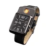 Flameless USB Lighter Watch Casual Rechargeable Cigarette Lighter Men's Quartz Wrist watch