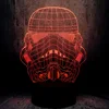 Cool Storm Trooper White Soldier Frontal avatar 3D Night Light Figure LED USB Lamp Gradient lava children gifts