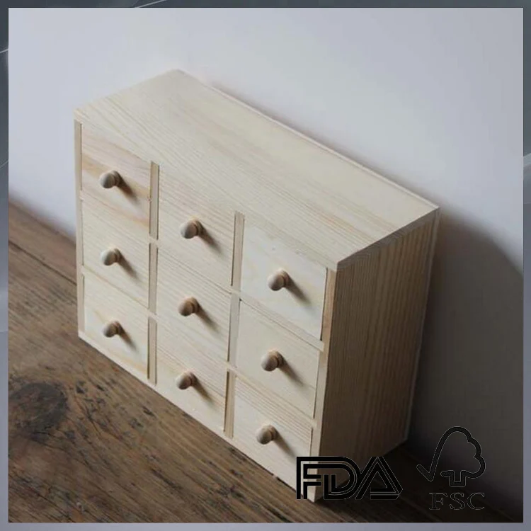 Pine Wood Mini Desktop Drawer Small Functional Drawer Buy Mini