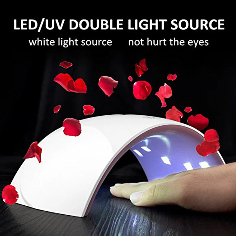SUNUV SUN9S 24W LED UV Nail Dryer Lamp for Gels Based Polishes with LCD Automatic Sensor