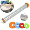 Pretty Simple Operations Baking Fondant Stainless Steel Adjustable Rolling Pin With Thickness Rings