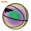 SURE Shiny Basketball And Reflective Effect Ball Custom Printed Glow Ball