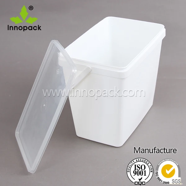 Any Color 1 Gallon Rectangular Plastic Containers With Lid With Handle