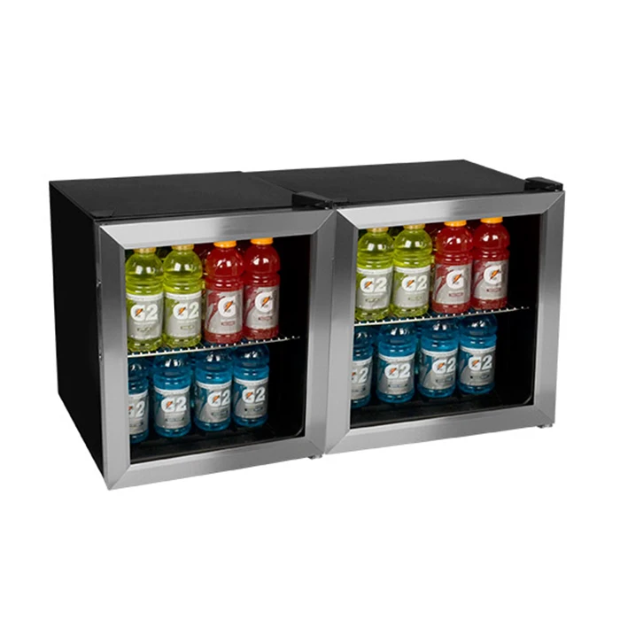 Under Counter See Through Double Glass Door Fridge Buy Under Counter