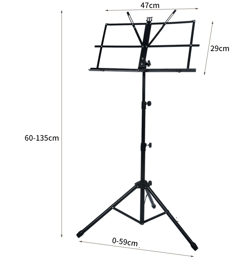 Wholesale Portable Metal Small Music Sheet Stand With Carrying Bag