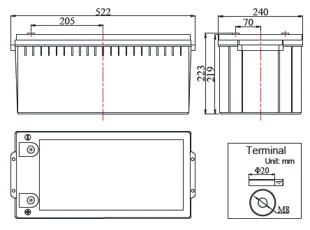 popular in Pakistan 12v 200ah solar energy storage gel battery 