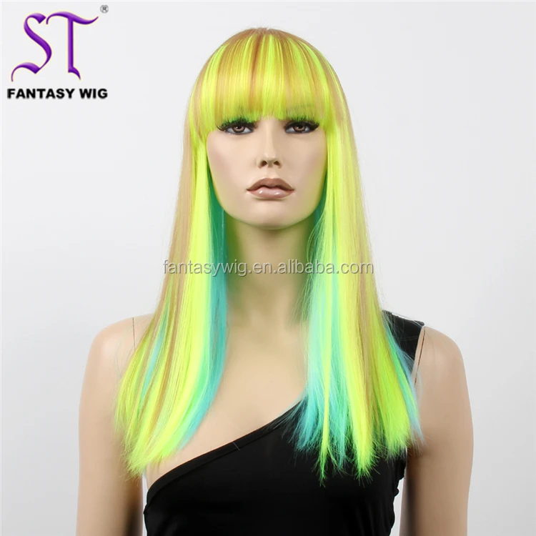fluorescent colored wigs