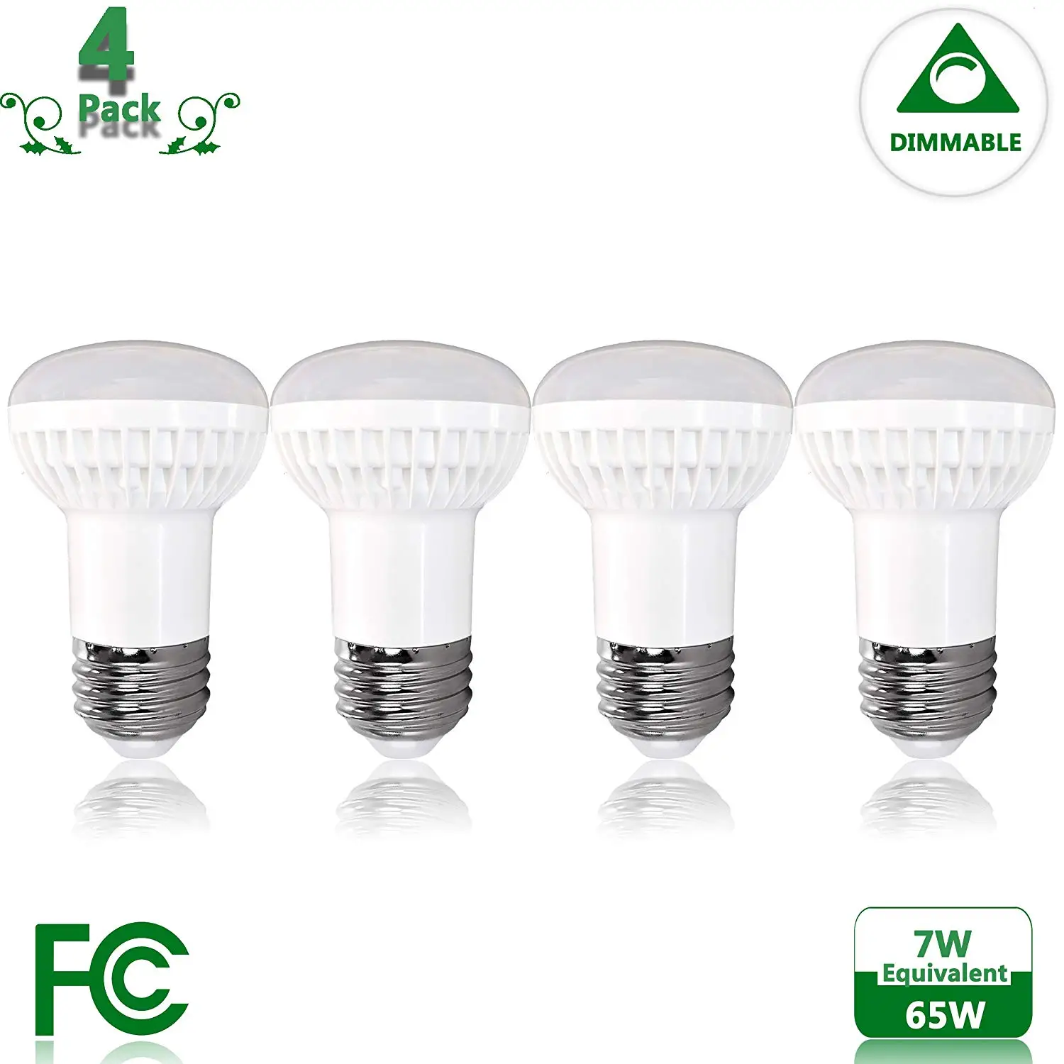 7W dimmable E26 Base 6000K Elrigs LED Light Bulb//Stick Daylight 700lm 60W Equivalent Pack of 2
