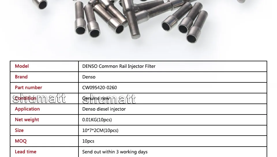 Genuine DENSO Diesel Common Rail Injector Filter CW095420-0260 10pcs Kit (2).jpg