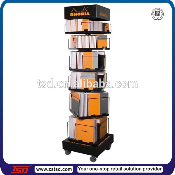 Tsdw735 Wholesale Retail Shop 4side Floor Book Display Shelf/wooden