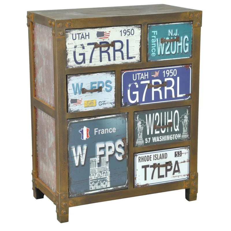 Country Style Barn Door Wood Accent Buffet Cabinet Sideboard