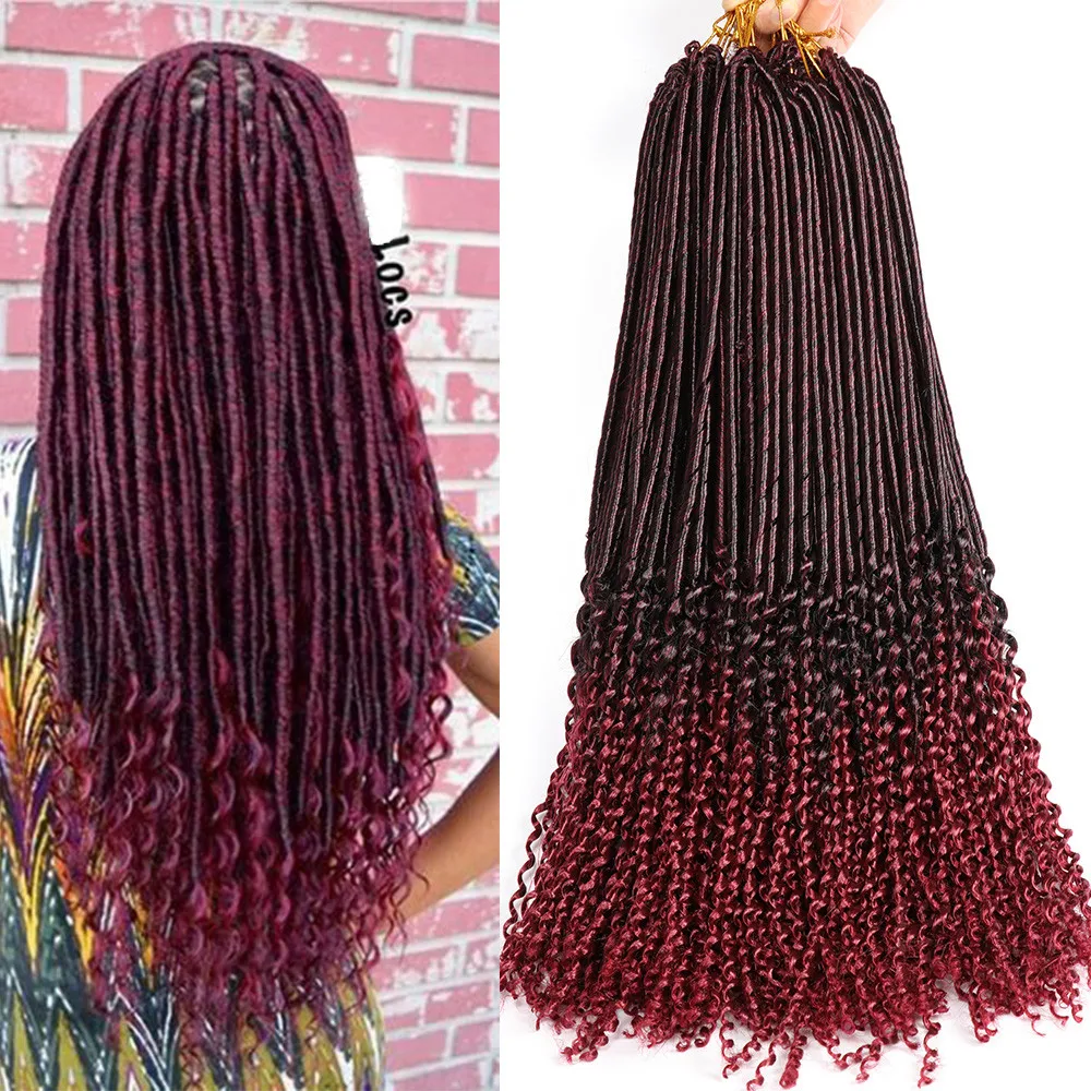 Belleshow 20inch Afro Crochet Braid Hair Crochet Faux Locs Curly Kinky