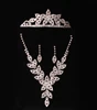 Bridal wedding rhinestone jewelry set with necklace tira and earrings