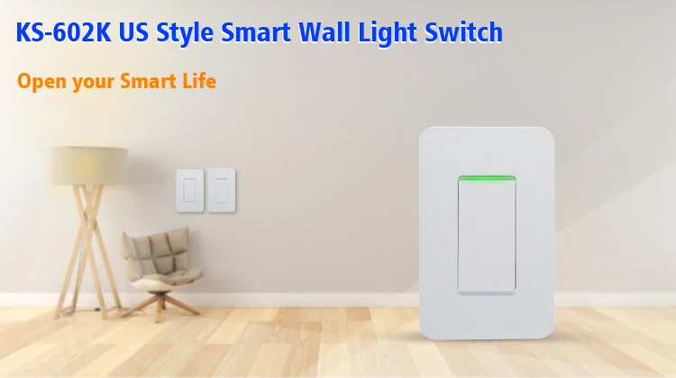 PP Fireproof material board switches wifi controlled light switch smart home