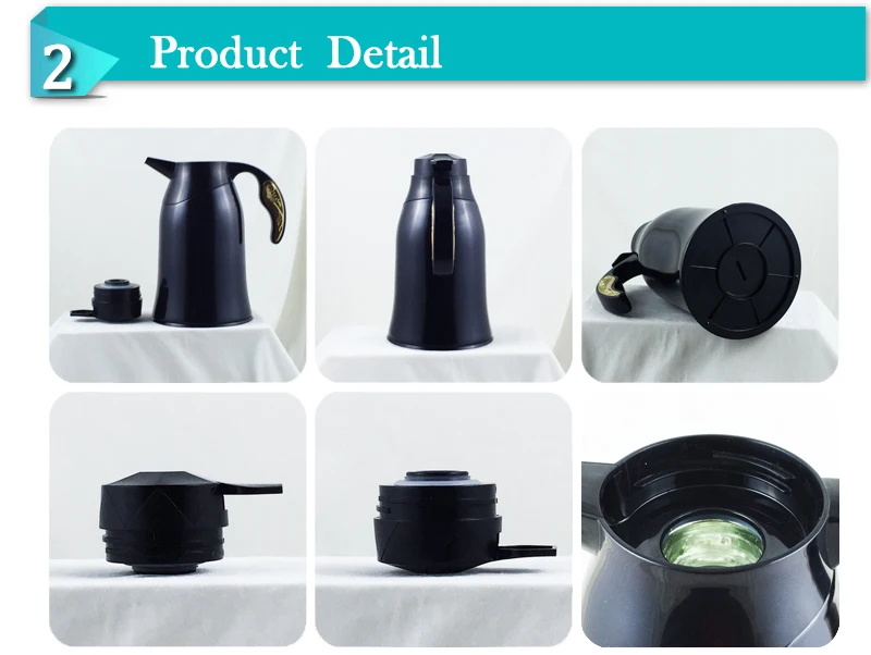 Stainless Steel Glass Refill Arabic Style Thermos Jug Sets 0.7l 1.0l