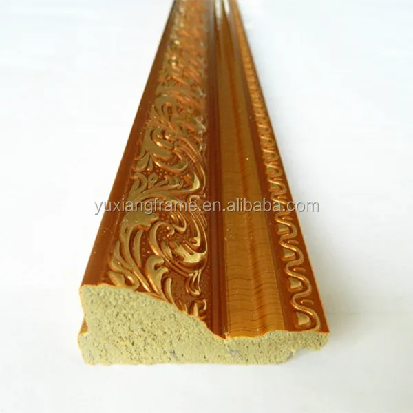 China Yiwu Manufacturer Gold Wooden Fancy Design Ps Foam Decorative