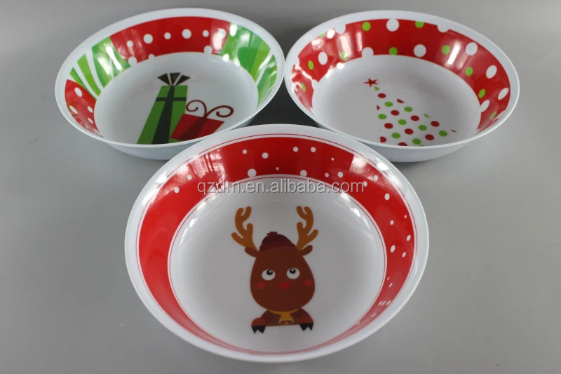Wholesale Christmas Plastic Soup bowl Set 7-10inch