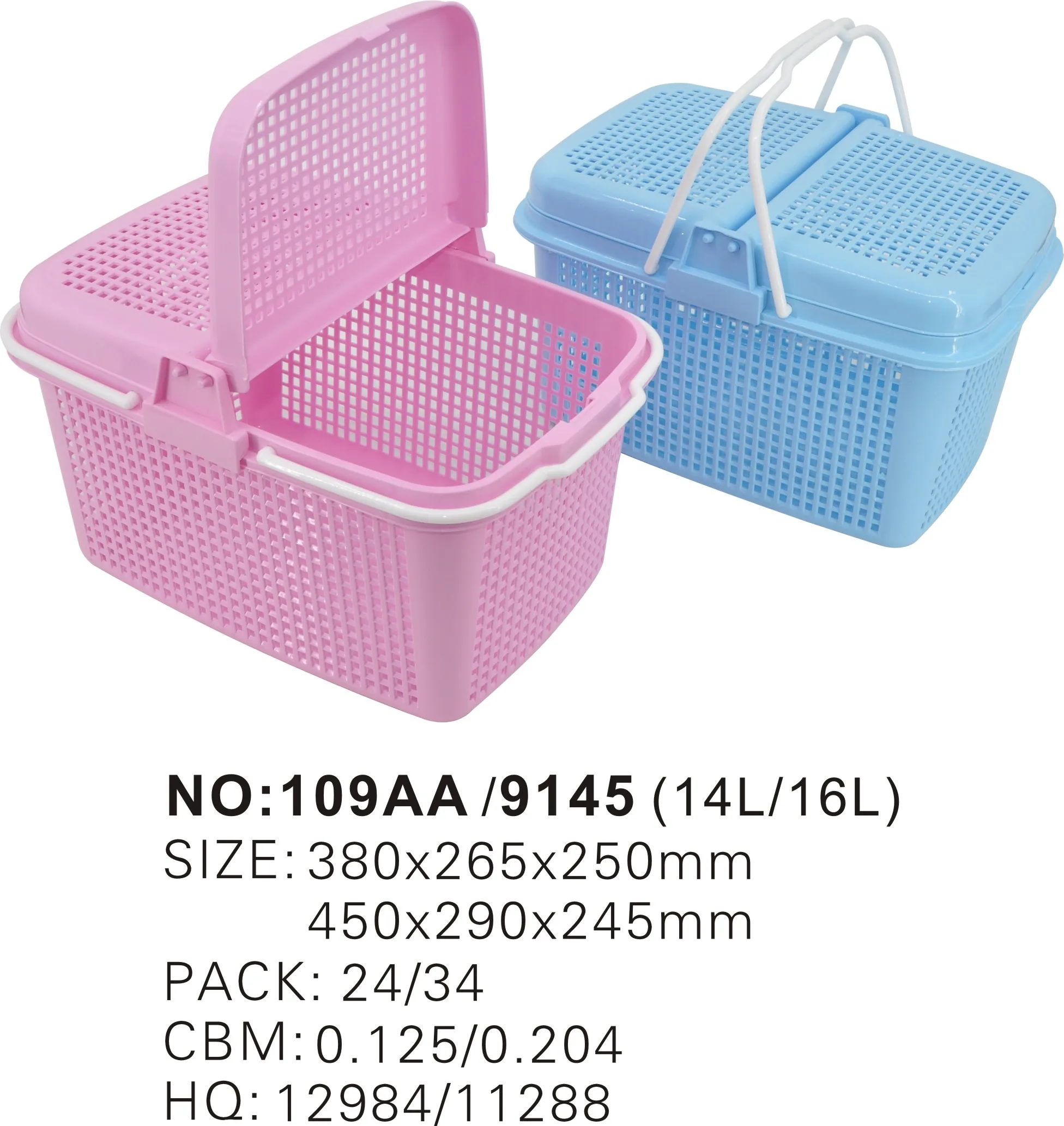 Customized usage food grade plastic vegetable picnic storage basket for sale