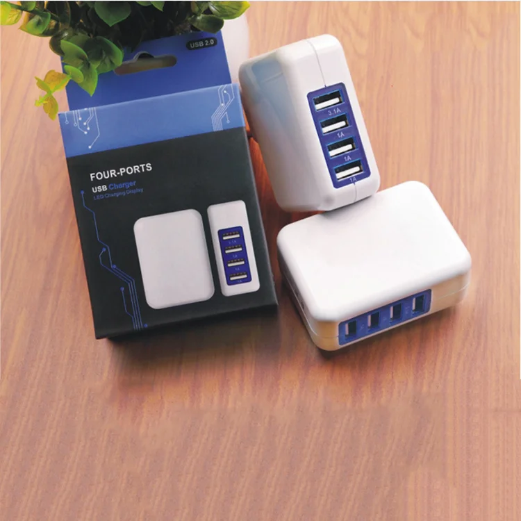 15.5W 5V Usb Wall Charger For Samsung 4 Port Foldable EU/US Plug Quick Charging For iPhone Charger