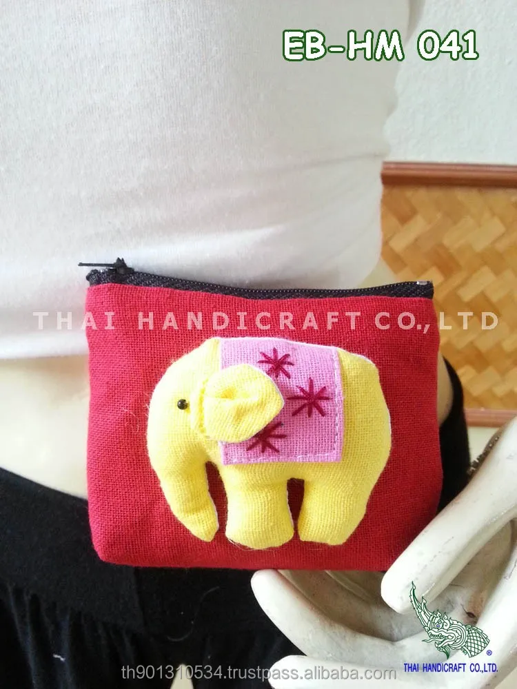 Mini Elephants Fabric Handmade Coin Purse