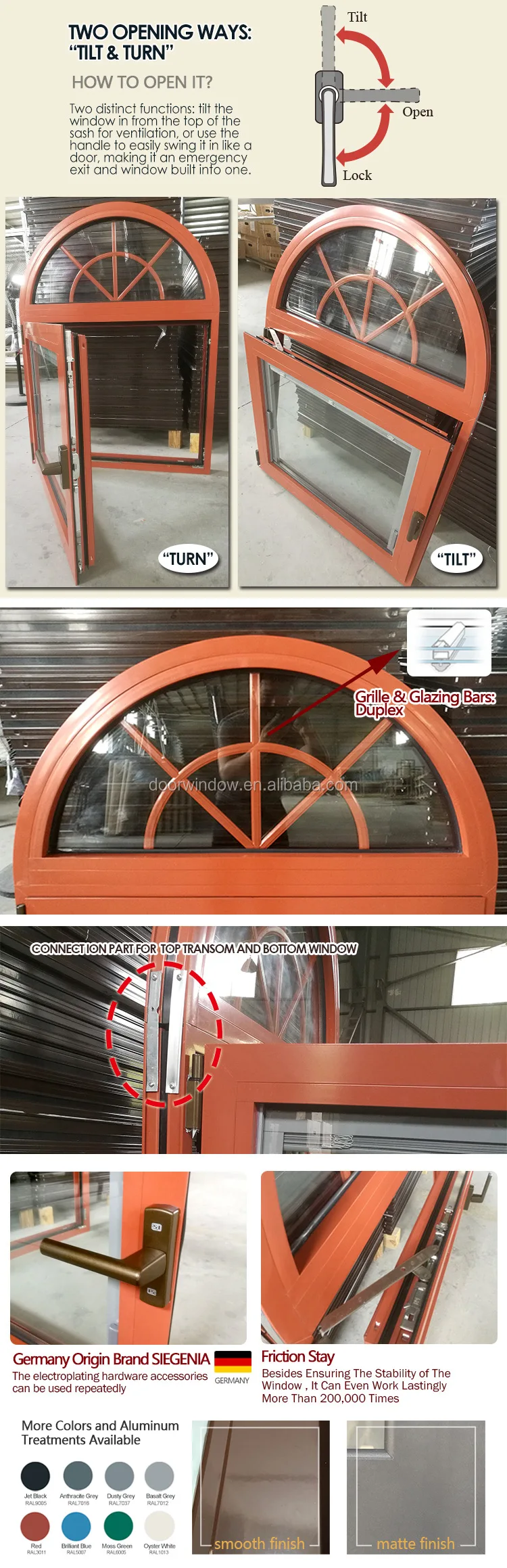 Impact resistant awning windows glass aluminum window hurricane