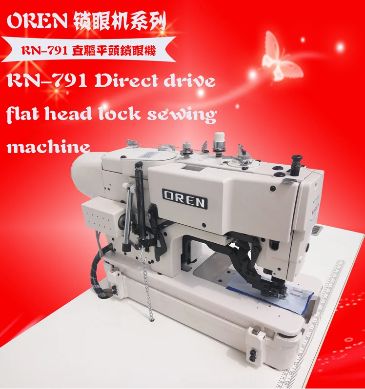 Oren Direct Drive Keyhole Sewing Machine Rn791 Flathead Keyhole