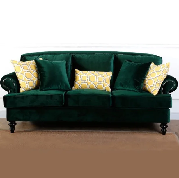 Jennifer Taylor La Rosa Chesterfield Sofa Emerald Velvet Polyester Jennifer Taylor La Rosa Chesterfield